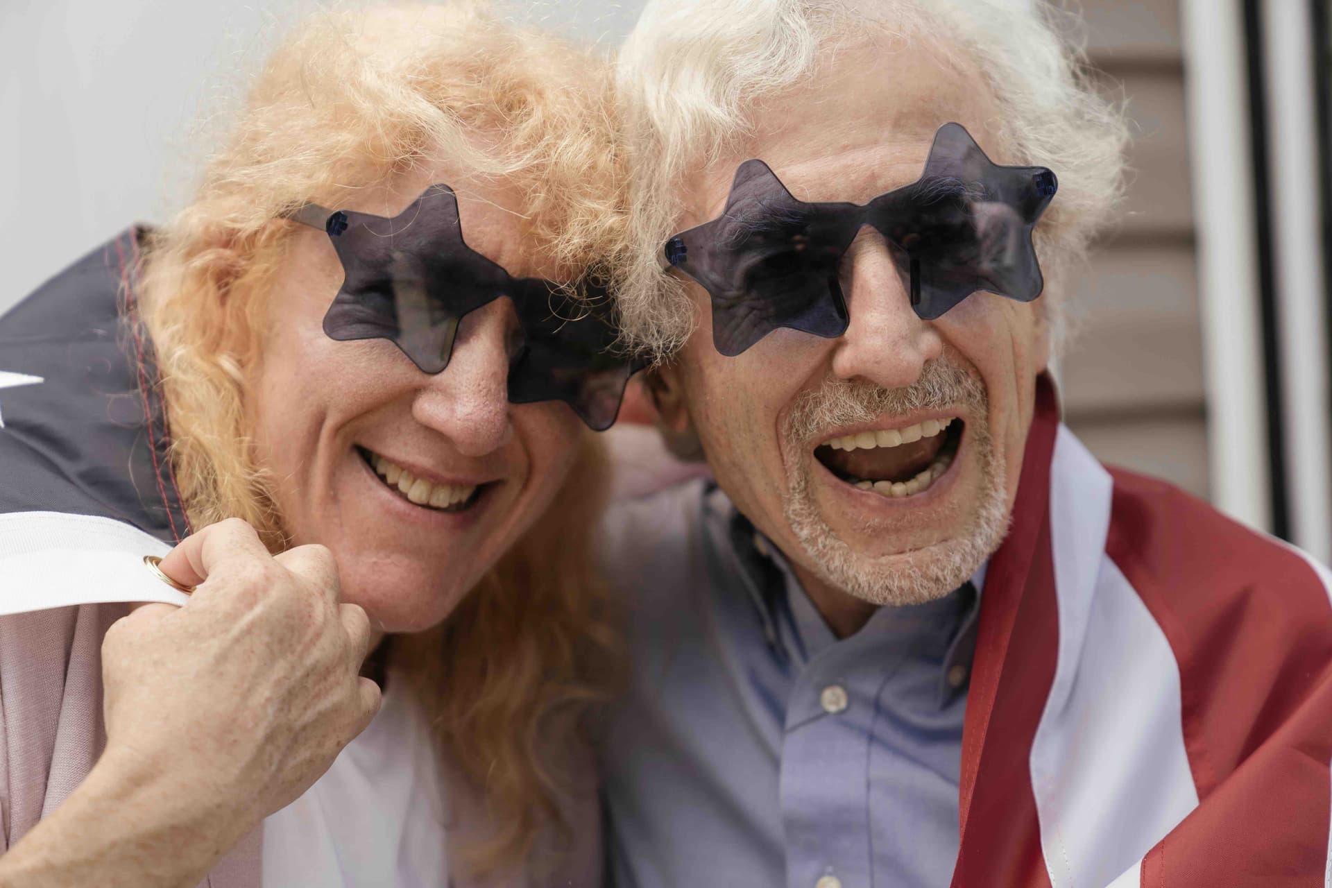 two elders having fun