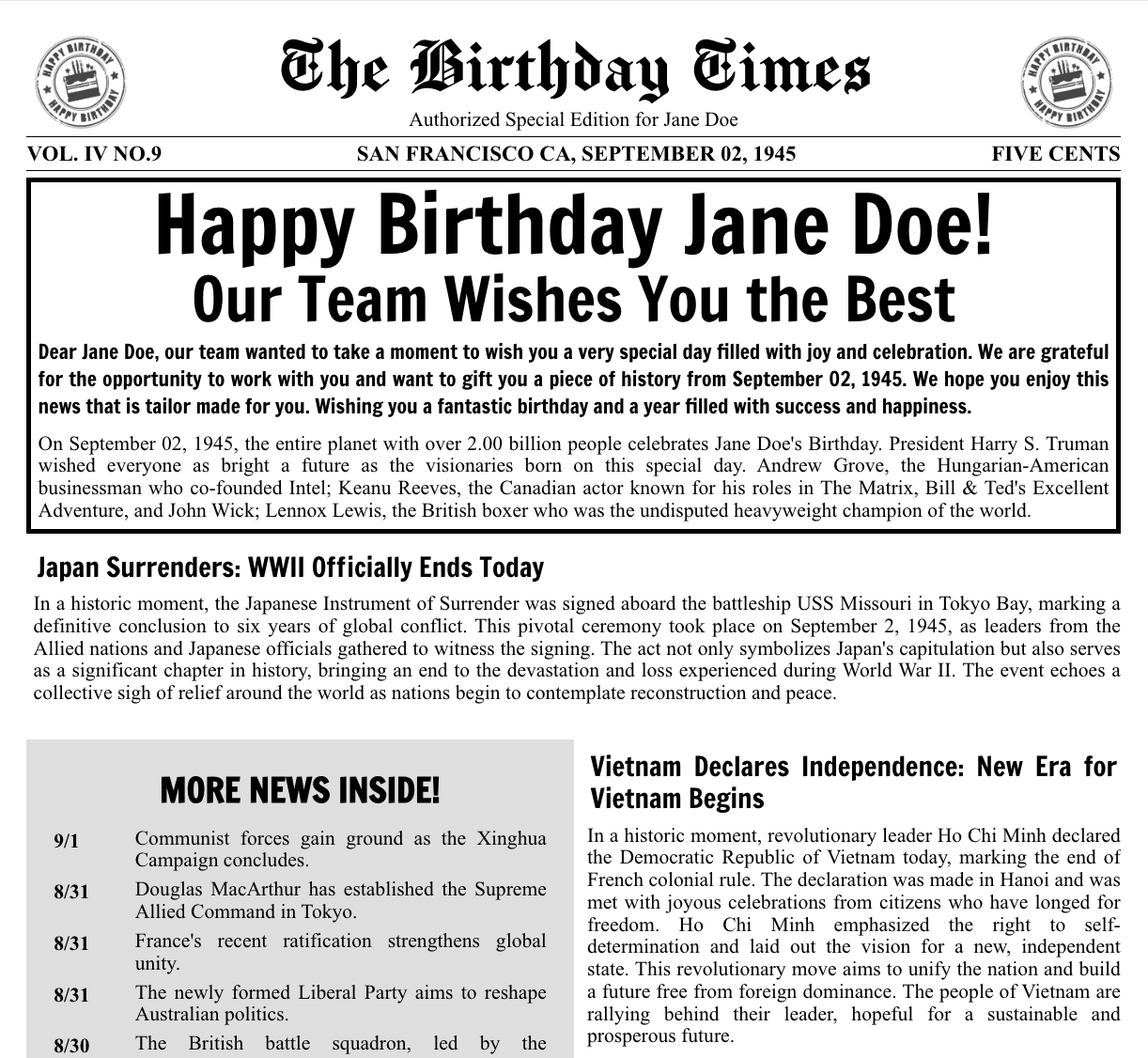 historical birthday news